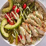 Colorful Goddess Bowls filled with fresh veggies, grains, and healthy toppings.